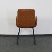Esszimmerstuhl mit Armlehnen Leder braun vintage