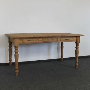 Rustikaler Esstisch im Landhausstil braun gewachst 160 cm