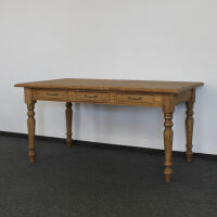 Rustikaler Esstisch im Landhausstil braun gewachst 160 cm