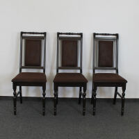 Polsterstuhl braun Vintage 3er Set
