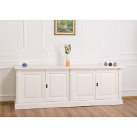 Landhaus Sideboard weiß Massivholz