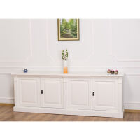 Landhaus Sideboard weiß Massivholz