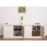 Landhaus Sideboard weiß Massivholz