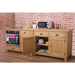 Massiver Küchenunterschrank mit Schubladen 120 cm