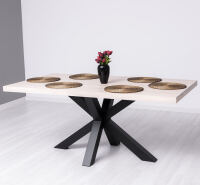 Landhaus Esstisch Spider-Gestell 210cm - Eichenplatte