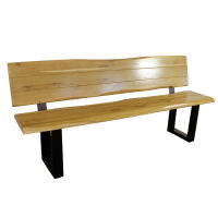 Baumkante Terrassenbank mit Rückenlehne - 200 cm