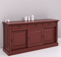 Landhaus Sideboard mit Schiebetüren - Eichenplatte
