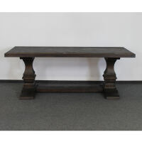 Rustikaler Esstisch schwarzbraun im Landhausstil 210 cm