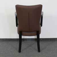 Esszimmerstuhl mit Armlehne Kunstleder braun