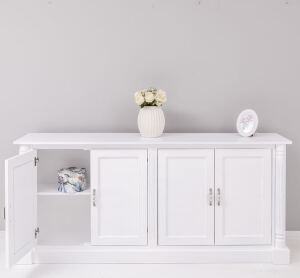 Großes Massivholz-Sideboard Vintage Design