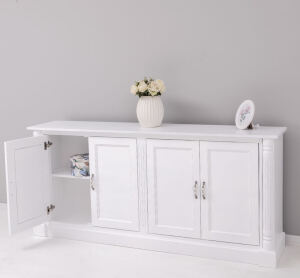 Großes Massivholz-Sideboard Vintage Design