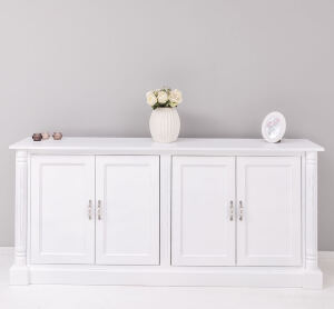 Großes Massivholz-Sideboard Vintage Design