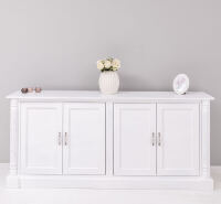 Großes Massivholz-Sideboard Vintage Design - Eichenplatte