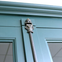 Büchervitrine Landhausstil ozeanblau
