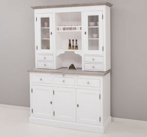 Romantischer weißer Landhaus-Buffetschrank