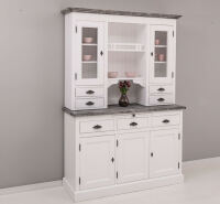 Esszimmer Buffetschrank Landhausstil weiß-anthrazitgrau