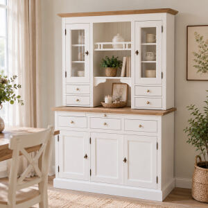 Landhaus Esszimmer Buffetschrank weiÃŸ-braun