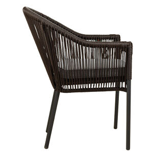 Outdoor-Sessel geflochten dunkelbraun