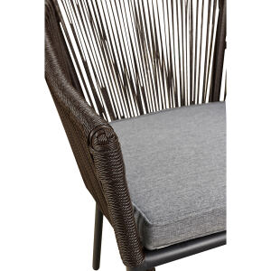 Outdoor-Sessel geflochten dunkelbraun