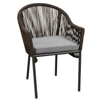Outdoor-Sessel geflochten dunkelbraun