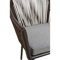 Outdoor-Sessel geflochten dunkelbraun