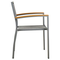 Grauer Terrassenstuhl aus Aluminium