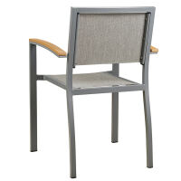 Grauer Terrassenstuhl aus Aluminium