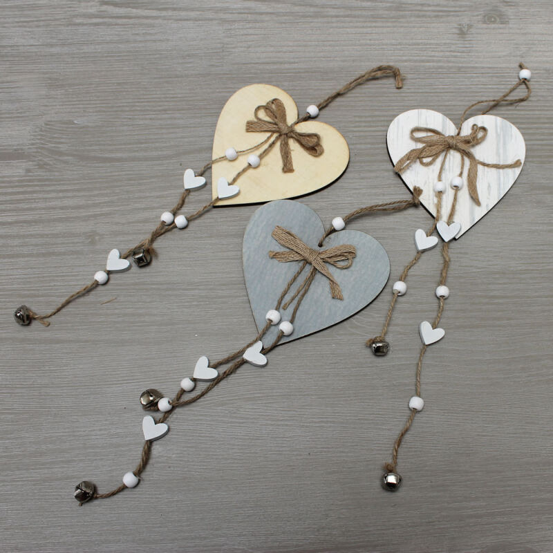 Herzhänger "Natur", 3er Set