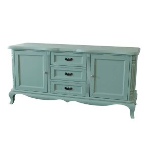 Kommode mit 3 Schubladen Vintage mint-pastellgrün