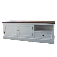 Landhausstil TV-Board weiß-mahagoni - 160cm