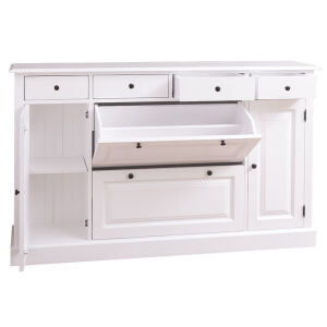 Landhausstil Schuhschrank mit Kippfächer altweiß