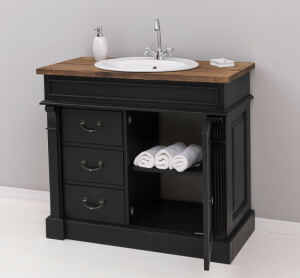 Rustikaler Landhausstil Waschtisch schwarz-braun