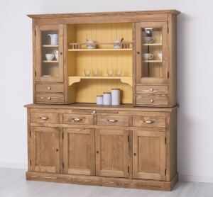 Landhausstil Küchenschrank braun, gelb