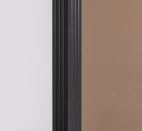 Rustikaler Eckbartresen mit Galerieaufsatz, schwarz-braun