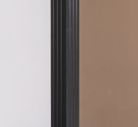 Rustikaler Eckbartresen mit Galerieaufsatz, schwarz-braun