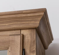 Großer Landhausstil Buffetschrank braun-weiß