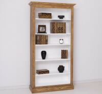 Landhausstil Bücherregal, braun-weiß