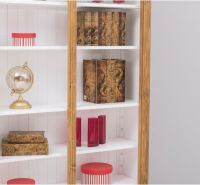 Landhausstil Bücherregal Salzburg, braun-weiß