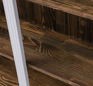 Landhausstil Holzregal Salzburg, weiß-braun