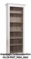 Schmales Bücherregal im Landhausstil tief gebürstet