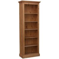 Schmales Bücherregal im Landhausstil tief gebürstet