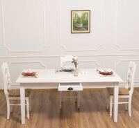 Bauernhaus Esstisch (180cm) mit Schublade - Wildeiche