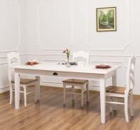 Bauernhaus Esstisch (180cm) mit Schublade - Wildeiche