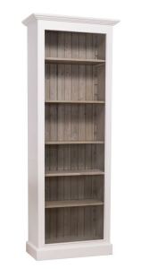 Schmales Bücherregal im Landhausstil lackiert