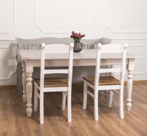 Gedrechselter Tisch Paris (160cm) - Wildeiche