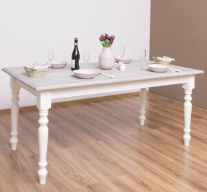 Gedrechselter Tisch Paris (180cm) - Wildeiche