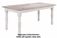 Gedrechselter Tisch Paris (180cm) - Wildeiche