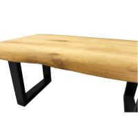 Baumkante-Couchtisch Eiche massiv