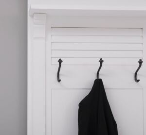 Garderobe mit Sitzbank weiß Vintage