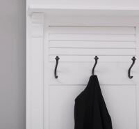 Garderobe mit Sitzbank weiß Vintage